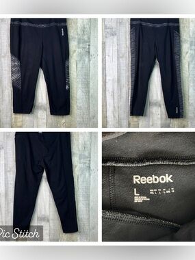 Bundle of 3 Reebok Capri Length Joggers Size Large Black